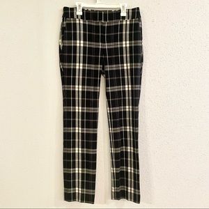 ann taylor plaid straight leg slacks